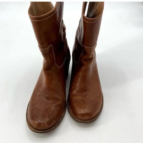 Frye 8.5 brown leather booties - Picture 4 of 5